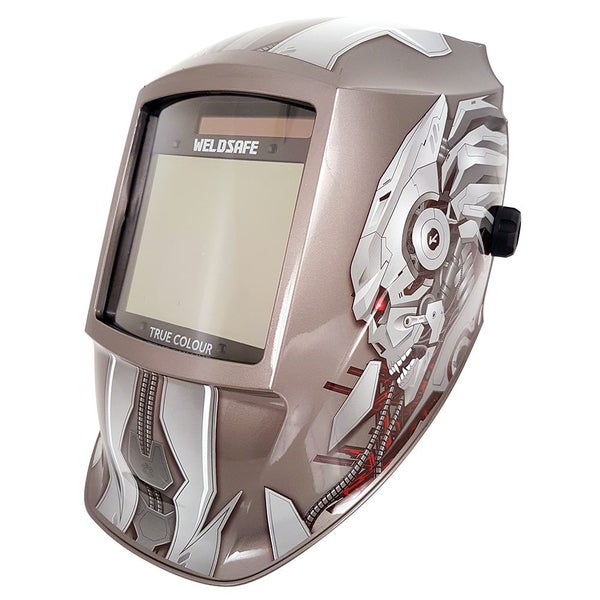 Titanium Silver Robot Welding Helmet MEGA Carousel 1
