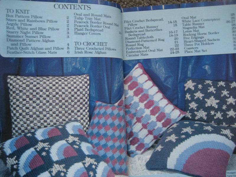 McCALLS KNIT and CROCHET PATTERNS Tablecloths Place mats Doily Ornaments BOOK Carousel 2