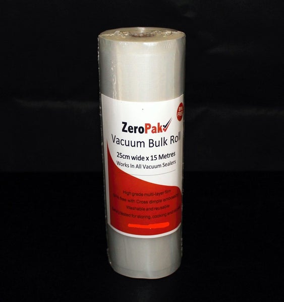 **ZEROPAK**VACUUM ROLL FILM**25cm wide x 15m BULK ROLL ** Carousel 1