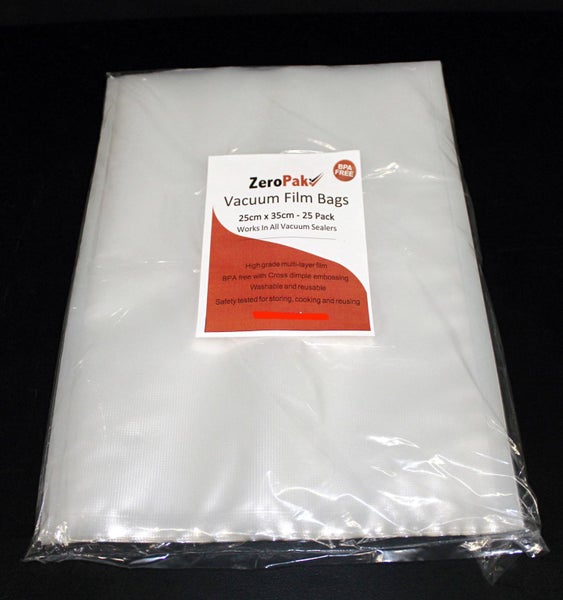 **ZEROPAK**VACUUM BAGS**25cm wide x 35cm long** Carousel 1