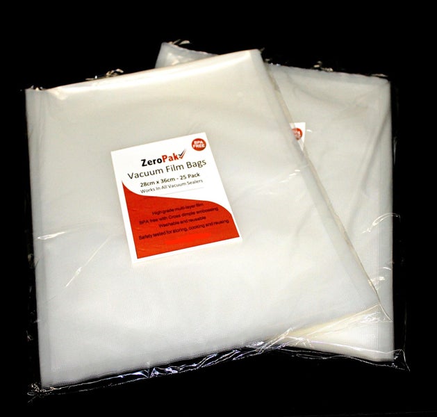 **ZEROPAK**VACUUM BAGS**28cm wide x 36cm long** TWO PACK** Carousel 1