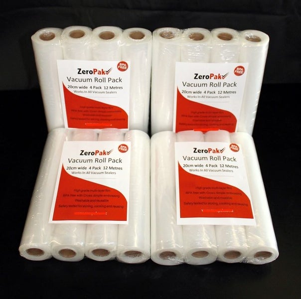 **ZEROPAK**VACUUM ROLL FILM**20cm wide** FOUR PACKS** Carousel 1
