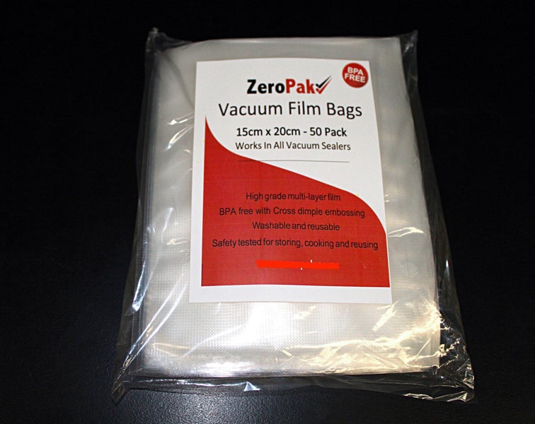 **ZEROPAK**VACUUM BAGS**15cm wide x 20cm long** Carousel 1
