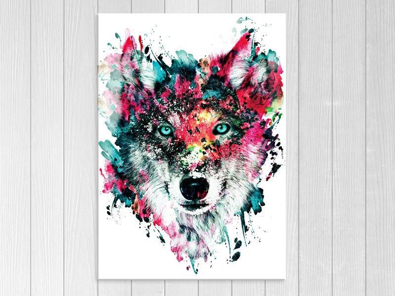 Wolf - Contemporary Art - Colourful - Animal - Art Prints Carousel 1