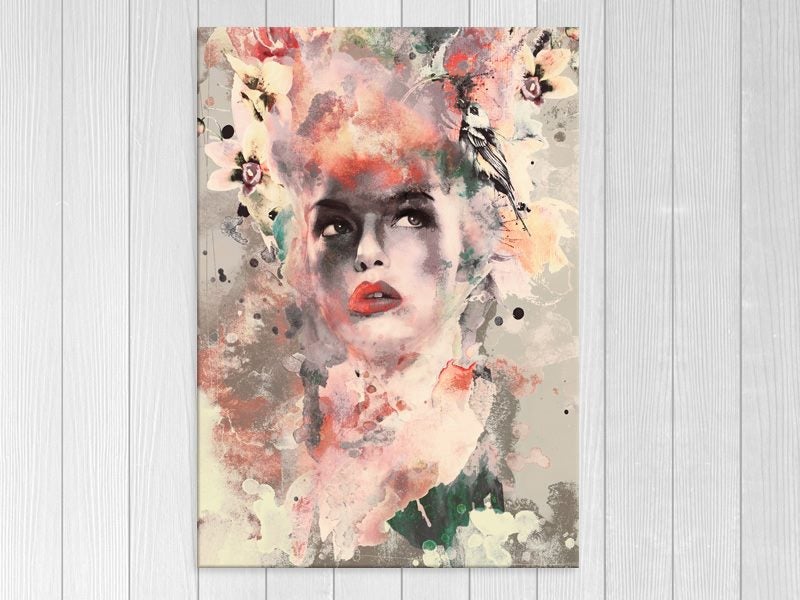 Flowers - Lady - Abstract - Contemporary Art - Art Prints Carousel 1