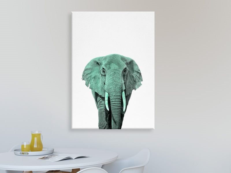 Elephant - Green - Animal - Contemporary Art - Art Prints Carousel 2