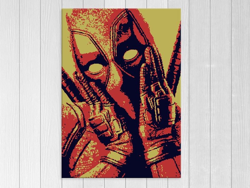 Marvel - Deadpool - Pop Art - Kids Art - Red - Art Prints Carousel 1