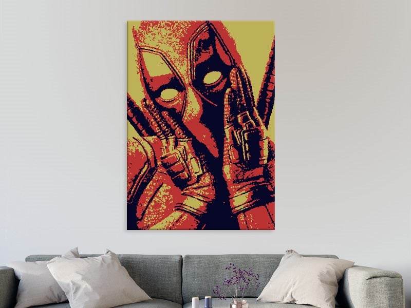 Marvel - Deadpool - Pop Art - Kids Art - Red - Art Prints Carousel 2