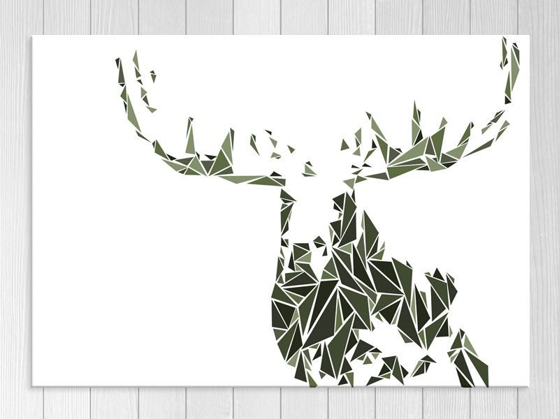 Deer Stag - Geometric - Contemporary - Animal - Art Prints Carousel 1