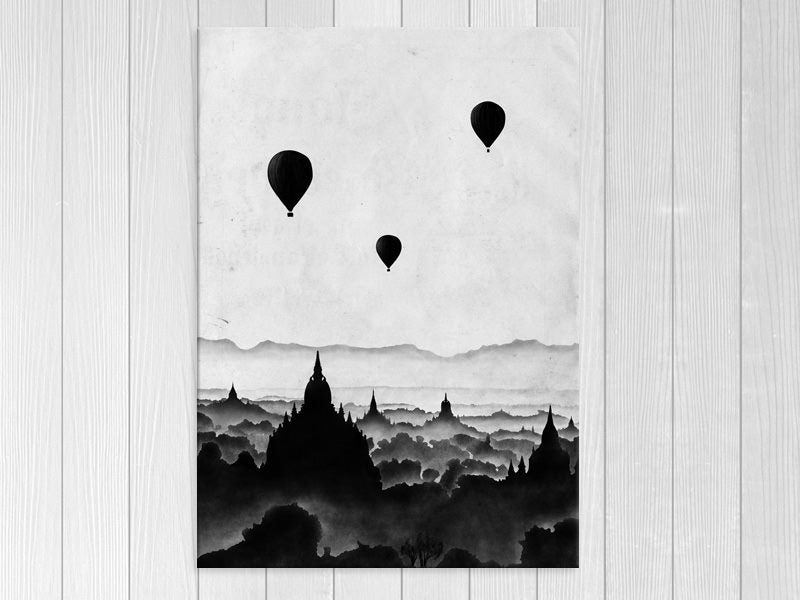 Black And White Balloons - Pop Art - Graffiti Art - Artwork - Art Prints Carousel 1