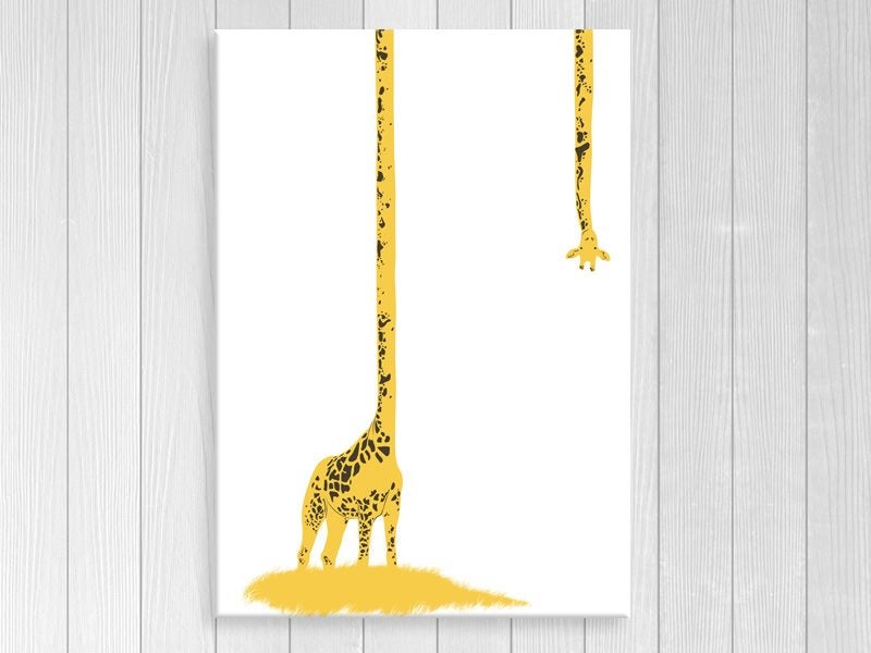 Giraffe - Pop Art - Animal - Yellow - Kids Art - Animal - Art Prints Carousel 1