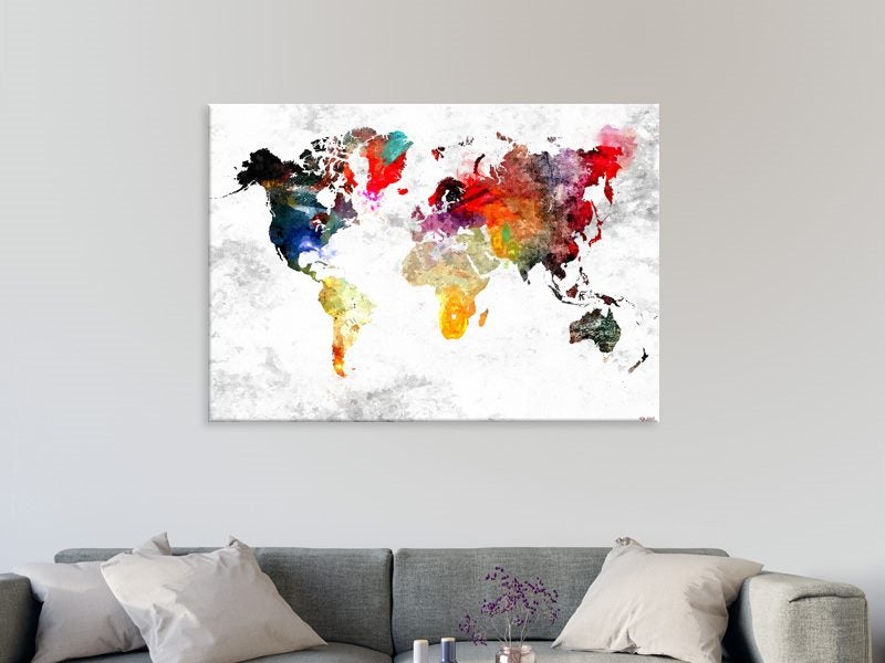 World Map - Pop Art - Graffiti Art - Colourful - Wall Art - Art Prints Carousel 2