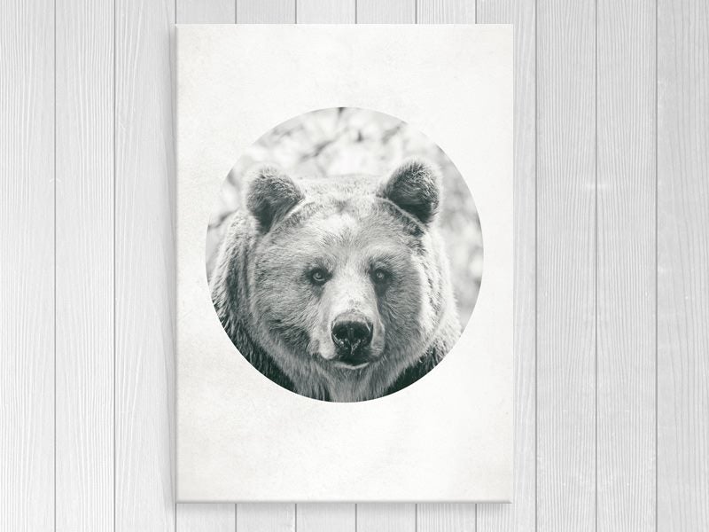 Bear - Black And White - Scandinavian - Contemporary Art - Art Prints Carousel 1