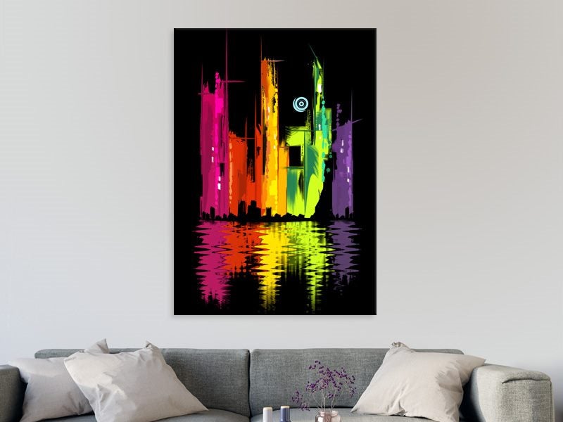 Pop Art - Colourful - Abstract - City Skyline - Wall Art - Art Prints Carousel 2