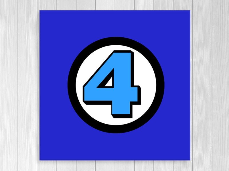 Marvel - Pop Art - Blue - Fantastic Four - Kids - Superhero - Art Prints Carousel 1