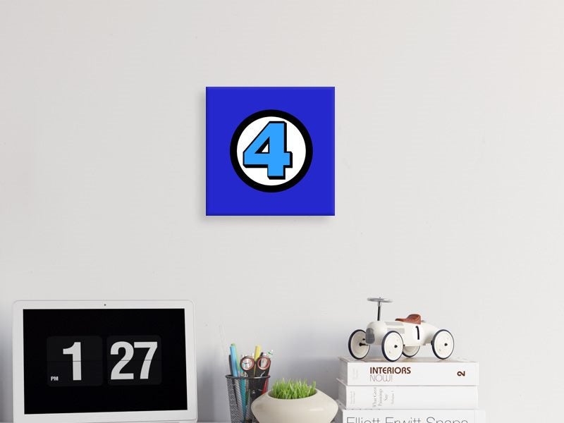 Marvel - Pop Art - Blue - Fantastic Four - Kids - Superhero - Art Prints Carousel 2