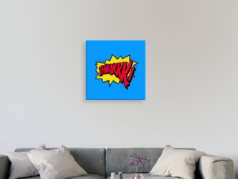 Pop Art - Blue - Red - Yellow - Typography - Wall Art - Art Prints Carousel 2