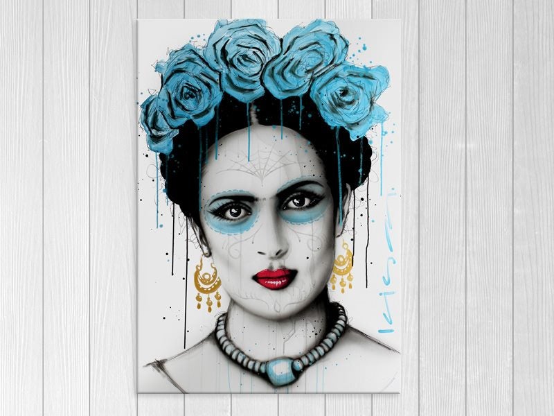 Lady - Woman - Blue Roses - Pop Art - Graffiti Art - Wall Art - Art Prints Carousel 1