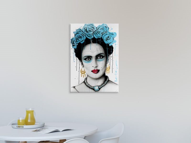 Lady - Woman - Blue Roses - Pop Art - Graffiti Art - Wall Art - Art Prints Carousel 2