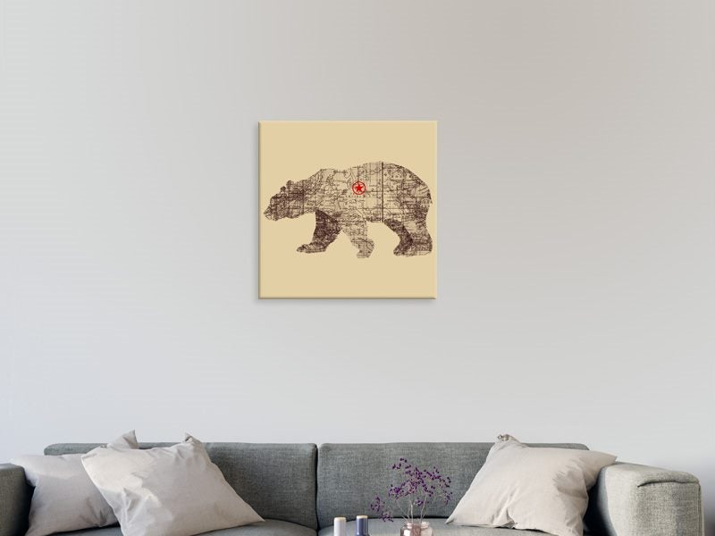 Bear - Map - Pop Art - Abstract - Animal - Wall Art - Art Prints Carousel 2