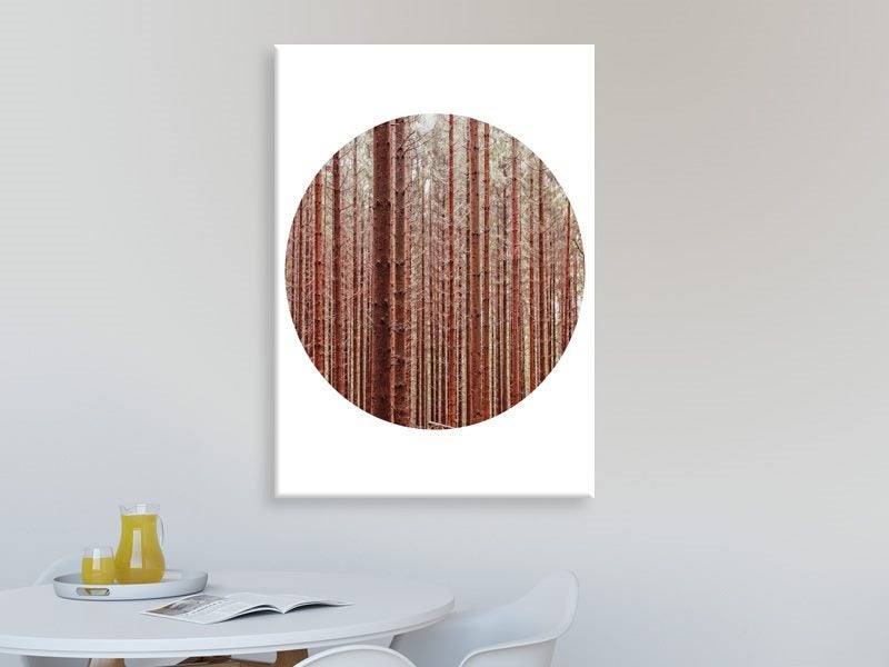 Scandinavian Art - Contemporary - Circle - Red - Wall Art - Art Prints Carousel 2