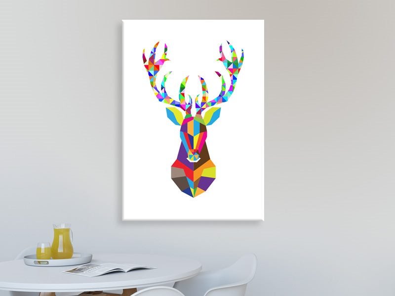 Deer Stag - Geometric - Animal - Contemporary - Colourful - Art Prints Carousel 2