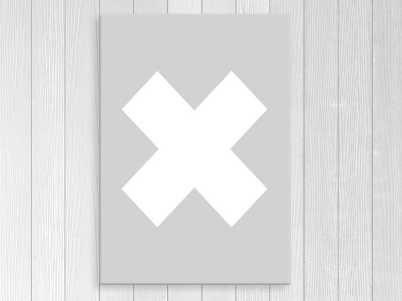 Cross - Grey - Contemporary Art - Wall Art - Art Prints Carousel 1