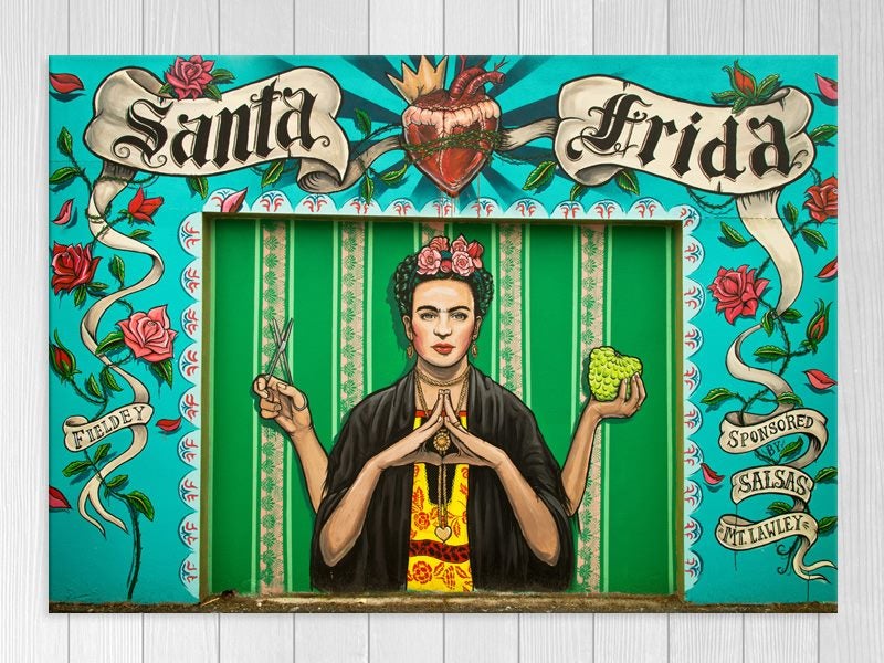Frida Kahlo - Pop Art - Graffiti Art - Blue, Green - Wall Art - Art Prints Carousel 1