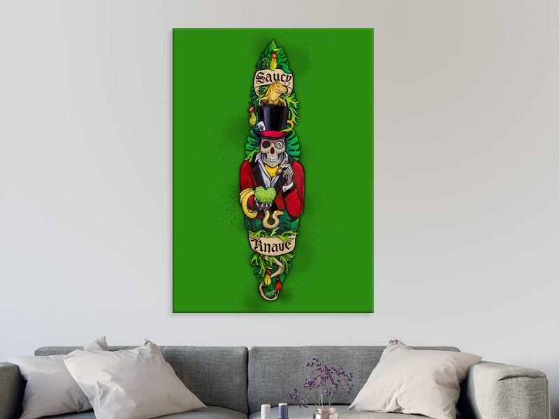 Skull - Pop Art - Graffiti Art - Red - Green - Wall Art - Art Prints Carousel 2