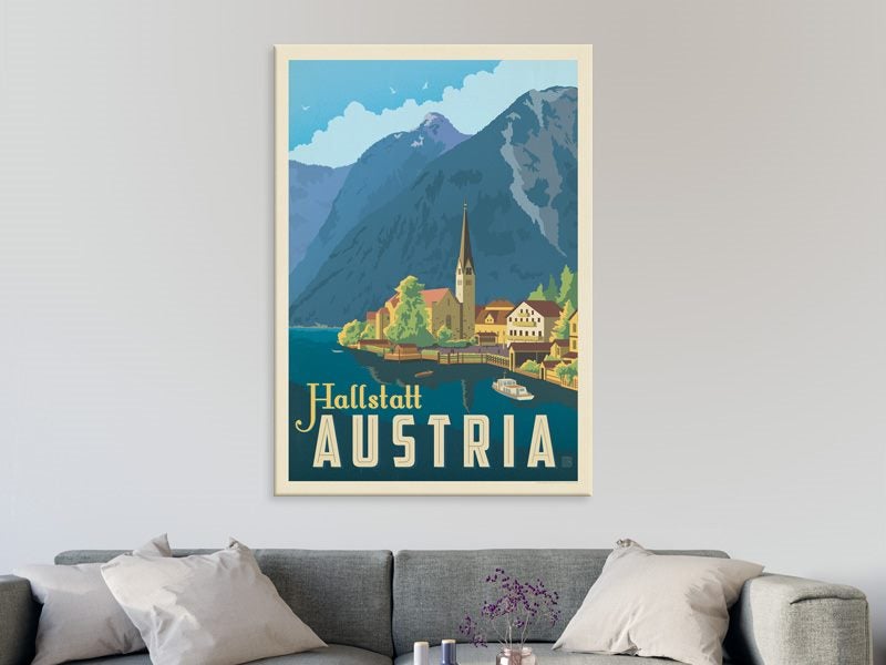 Retro - Austria - Vintage - Pop Art - Landscape - Wall Art - Art Prints Carousel 2