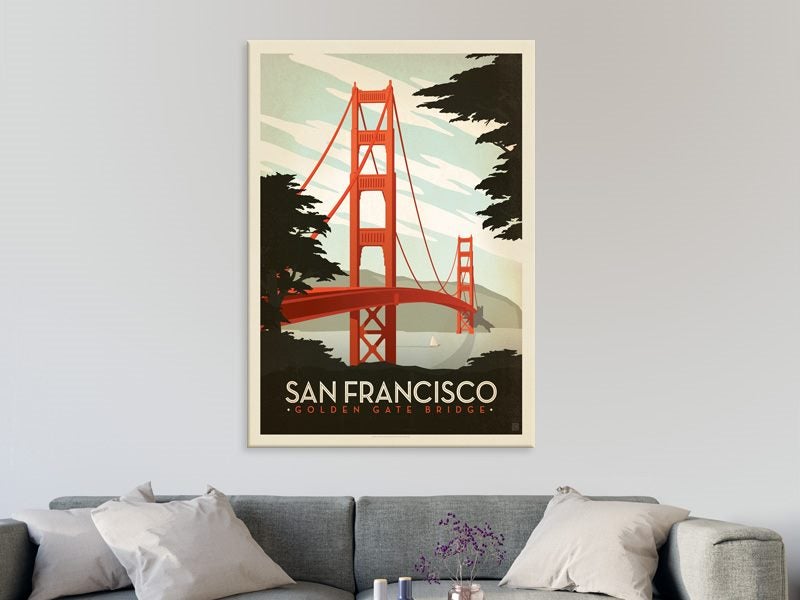 Retro - Vintage - San Francisco - Pop Art - Bridge - Wall Art - Art Prints Carousel 2