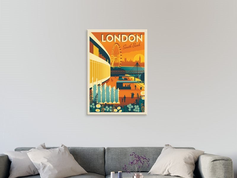 Retro - Vintage - London - Pop Art - South Bank - Wall Art - Art Prints Carousel 2