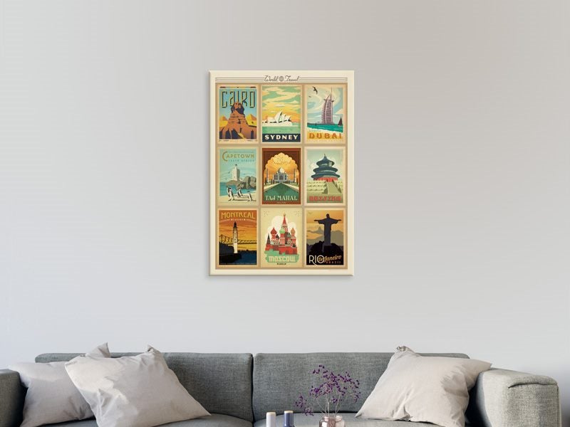 Retro - World Travel - Vintage - Pop Art - Wall Art - Art Prints Carousel 2