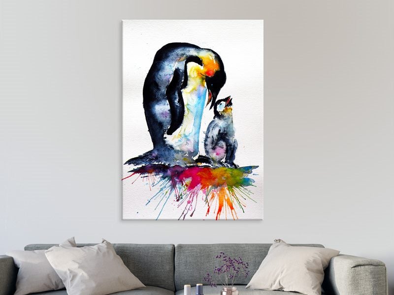 Watercolour - Bird Art - Penguin - Contemporary Art - Wall Art - Art Prints Carousel 2