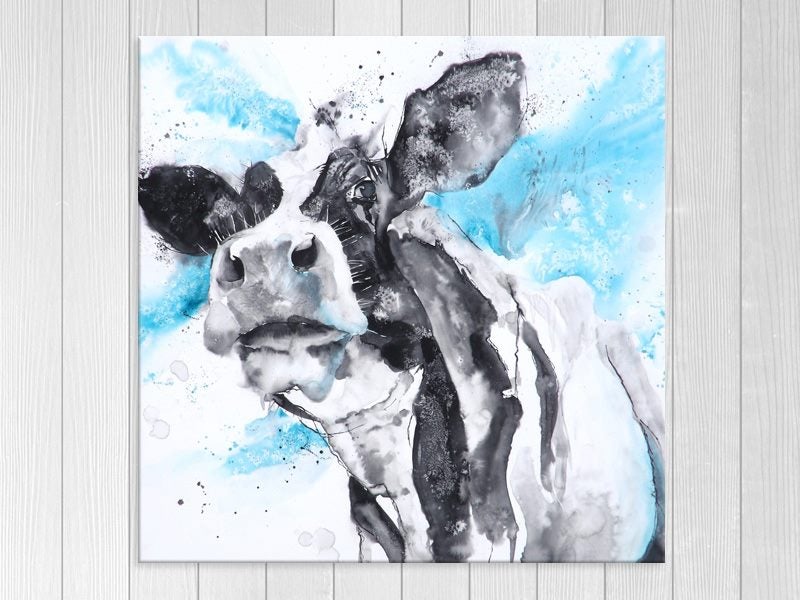 Cow - Contemporary Art - Animal - Watercolour - Wall Art - Art Prints Carousel 1