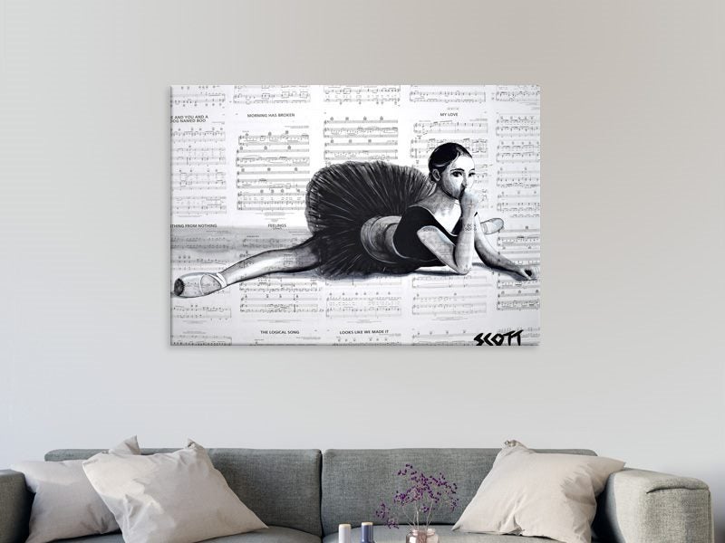 Woman - Ballet - Black And White - Contemporary Art - Wall Art - Art Prints Carousel 2