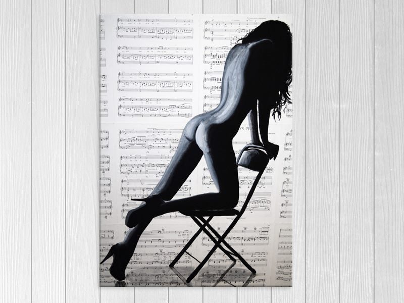 Woman - Nude - Black And White - Contemporary Art - Wall Art - Art Prints Carousel 1