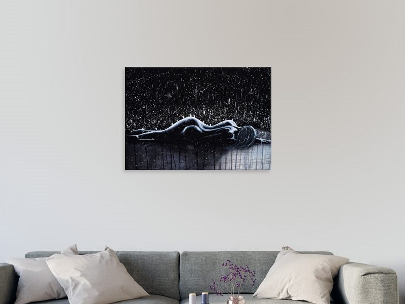 Woman - Nude - Contemporary Art - Black And White - Wall Art - Art Prints Carousel 2