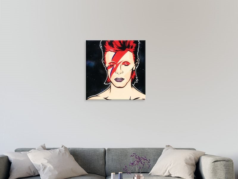 David Bowie - Pop Art - Red, Black - Graffiti Art - Wall Art - Art Prints Carousel 2