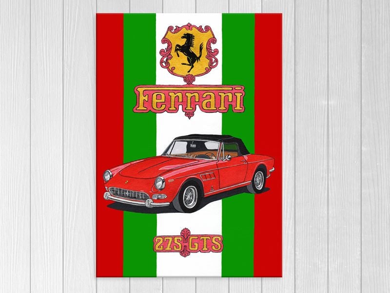 Car - Pop Art - Red, White, Green - Graffiti Art - Wall Art - Art Prints Carousel 1
