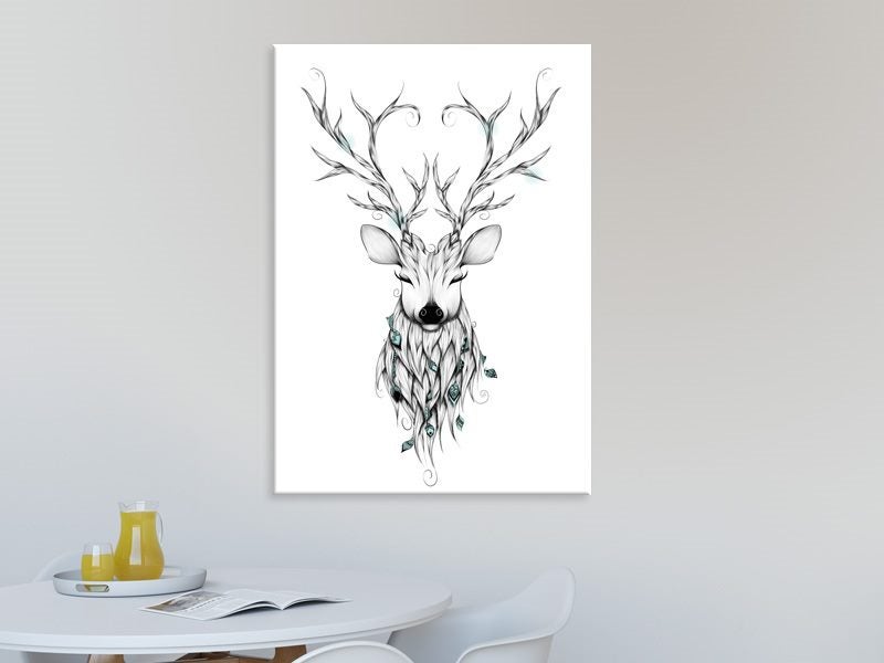 Deer Stag - Contemporary Art - Pop Art - Animal - Boho - Wall Art - Art Prints Carousel 2