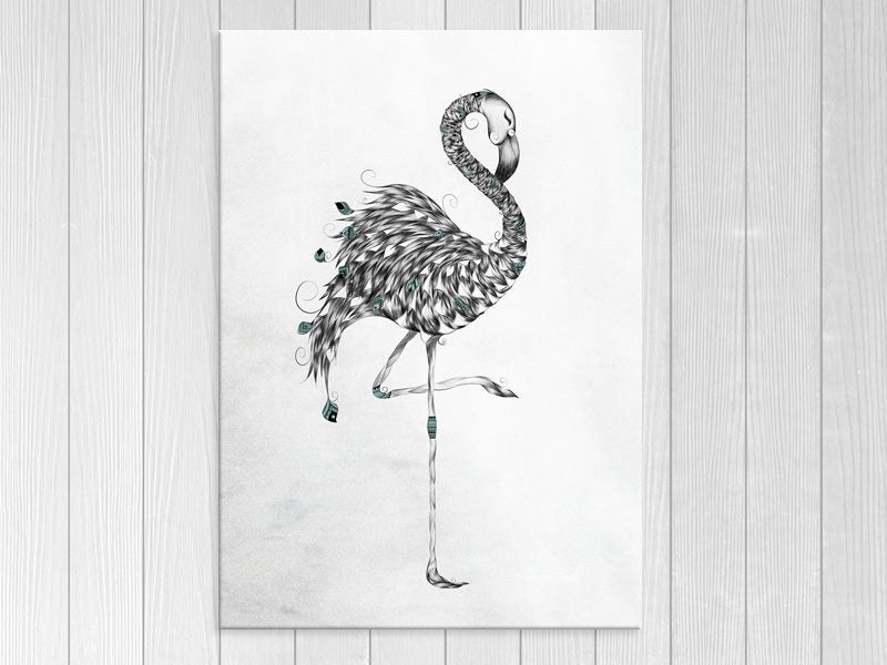 Flamingo - Contemporary Art - Bird Art - Boho - Pop Art - Wall Art - Art Prints Carousel 1