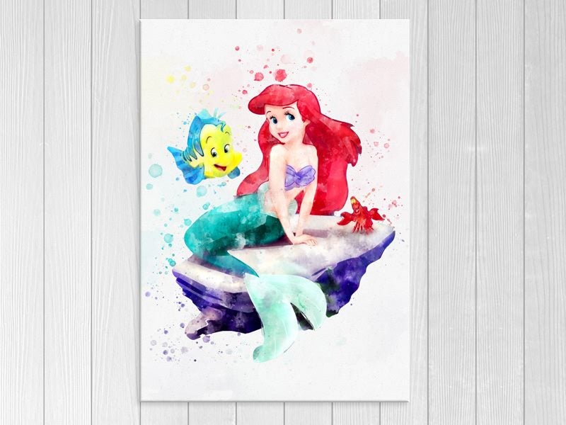 Disney - Pop Art - Little Mermaid - Kids, Nursery Art - Wall Art - Art Prints Carousel 1