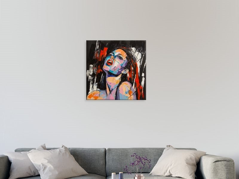 Woman - Pop Art - Graffiti Art - Black - Colourful - Wall Art - Art Prints Carousel 2