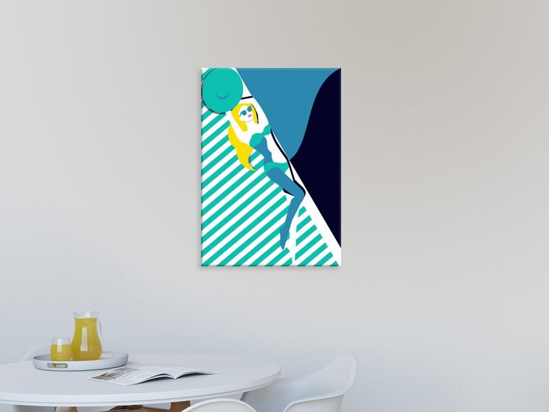 Beach - Woman - Lady - Geometric - Pop Art - Graffiti - Wall Art - Art Prints Carousel 2