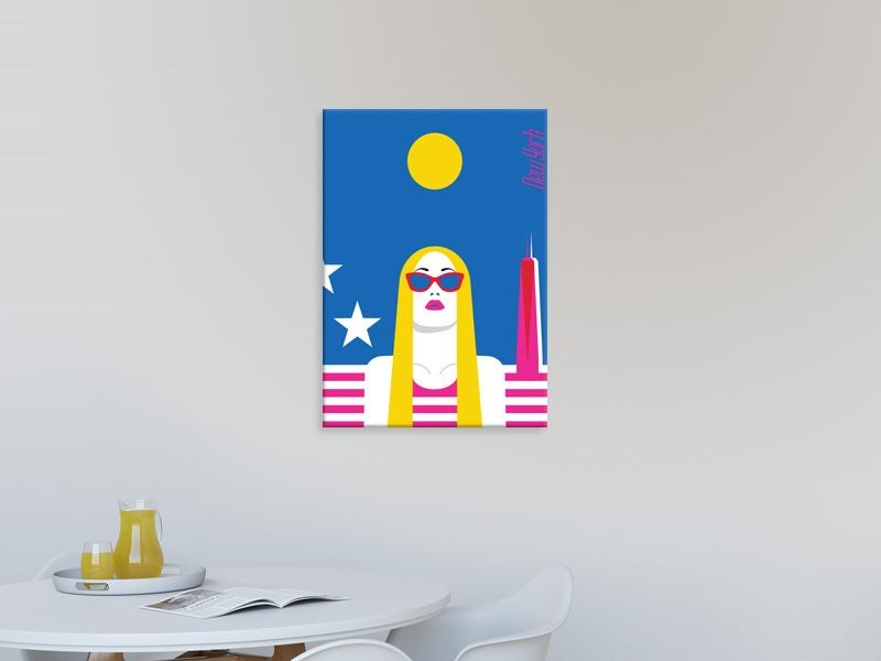 Pop Art - New York - Lady - Woman - Colourful - Graffiti - Wall Art - Art Prints Carousel 2