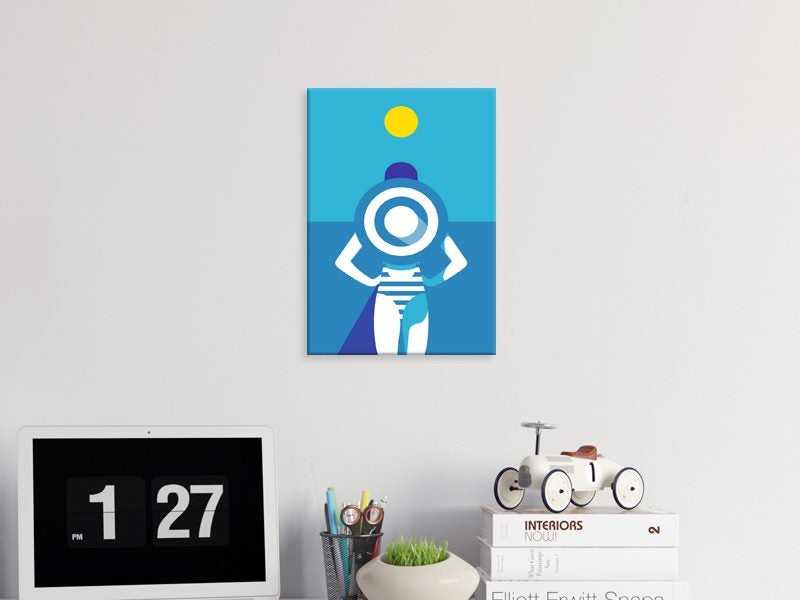 Beach - Lady - Blue - Seascape - Pop Art - Graffiti - Wall Art - Art Prints Carousel 2