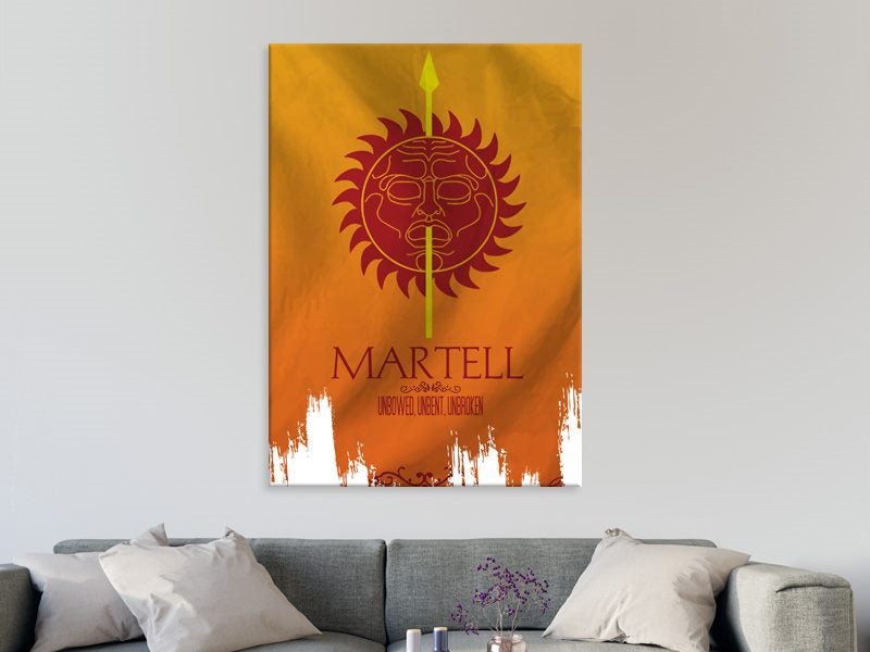 Game Of Thrones - Pop Art - Martell - Orange, Red - Graffiti - Art Prints Carousel 2