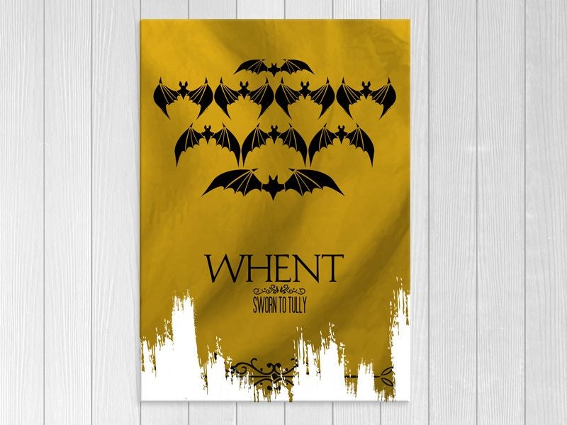 Game Of Thrones - Pop Art - Whent - Bats - Yellow - Graffiti Art - Art Prints Carousel 1