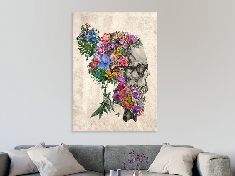 Skull - Flowers - Day Of The Dead - Pop Art - Graffiti - Wall Art - Art Prints Carousel 2